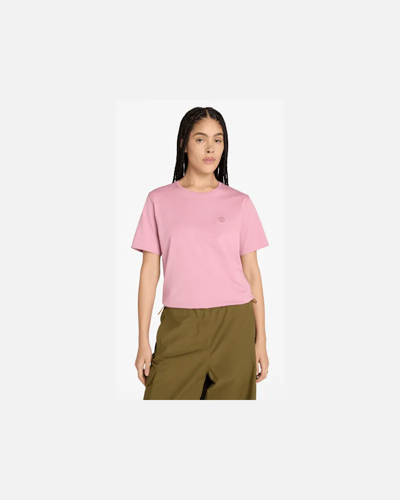Timberland Dunstan Kurzarm-T-Shirt für Damen in Pink, Damen, Pink, Größe Pink
