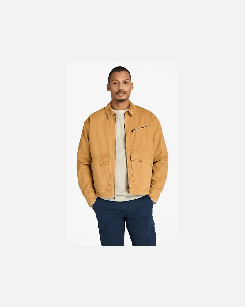 Timberland Strafford Jacke aus gewaschenem Canvas für Herren in Gelb, Herren, Gelb, Größe Gelb