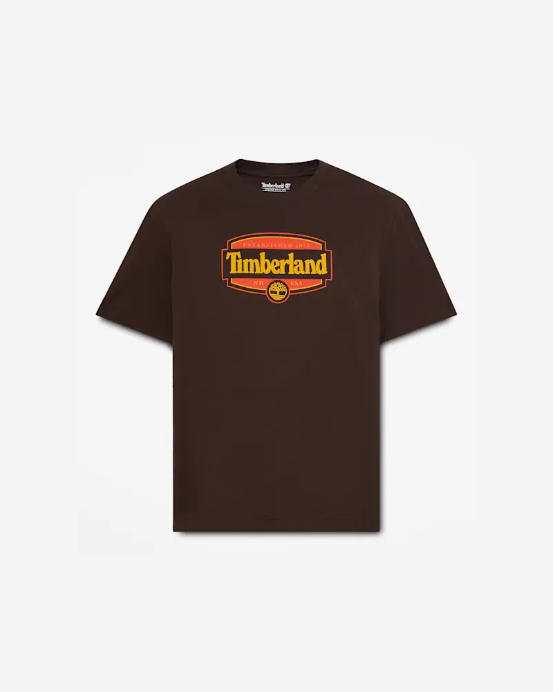 Timberland Kurzarm-T-Shirt mit traditionellem Siegel für Herren in Dunkelbraun, Herren, Braun, Größe Braun