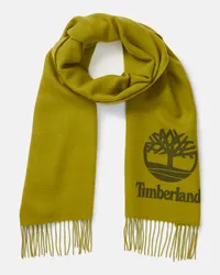 Timberland Schal aus garngefärbtem Strick mit aufgedrucktem Logo für Herren in , Mann Grün