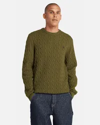 Timberland Phillips Brook Pullover mit Rundhalsausschnitt und Zopfmuster für Herren in , Mann Grün