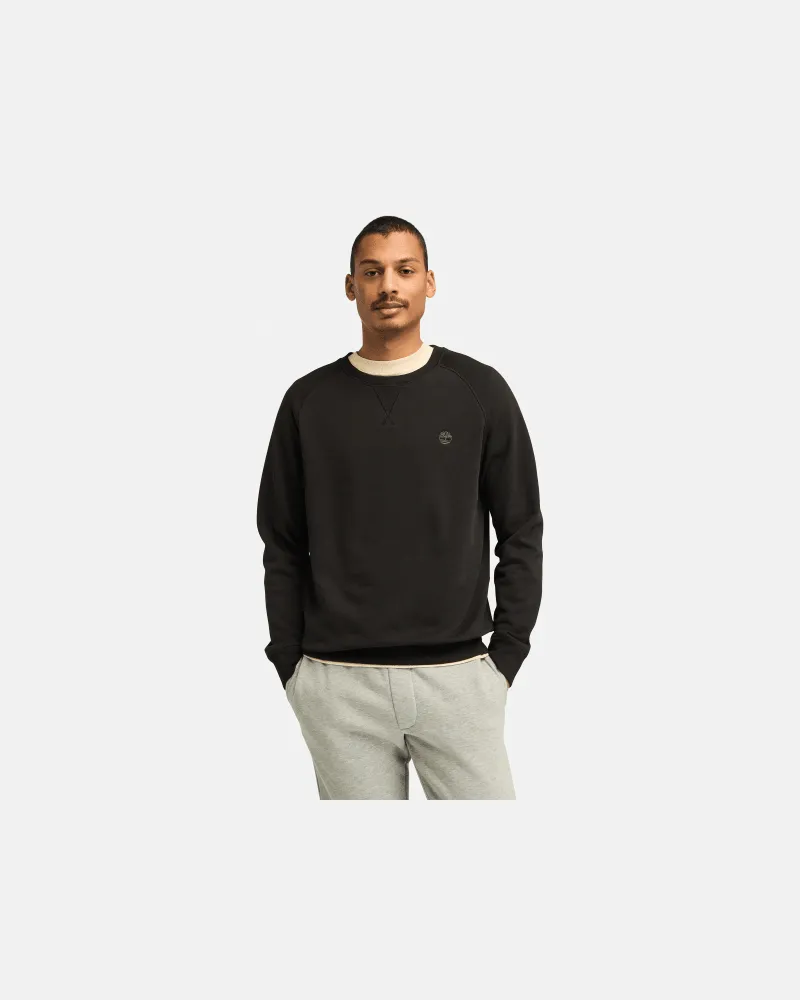 Timberland Exeter River Sweatshirt mit gebürsteter Rückseite und Rundhalsausschnitt für Herren in Schwarz, Herren, Schwarz, Größe Schwarz
