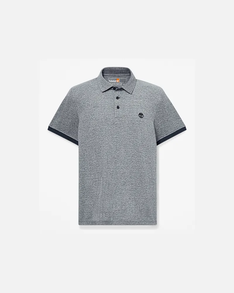 Timberland Kurzärmeliges Baboosic Brook Oxford-Polohemd für Herren in Dunkelblau, Herren, Blau, Größe Blau