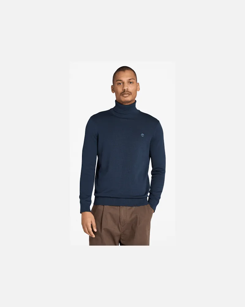 Timberland Williams River Rollkragenpullover aus Baumwolle für Herren in Dunkelblau, Herren, Blau, Größe Blau
