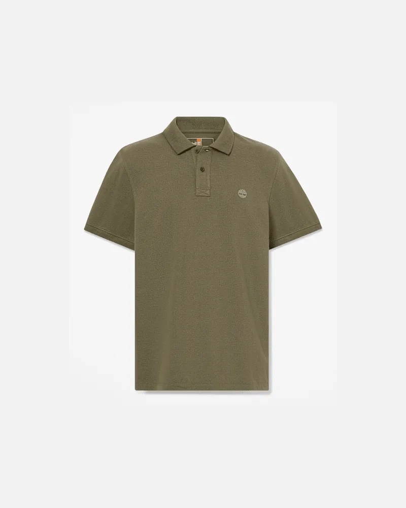 Timberland Kurzärmeliges Millers River Piqué-Polohemd für Herren in Grün, Herren, Grün, Größe Grün