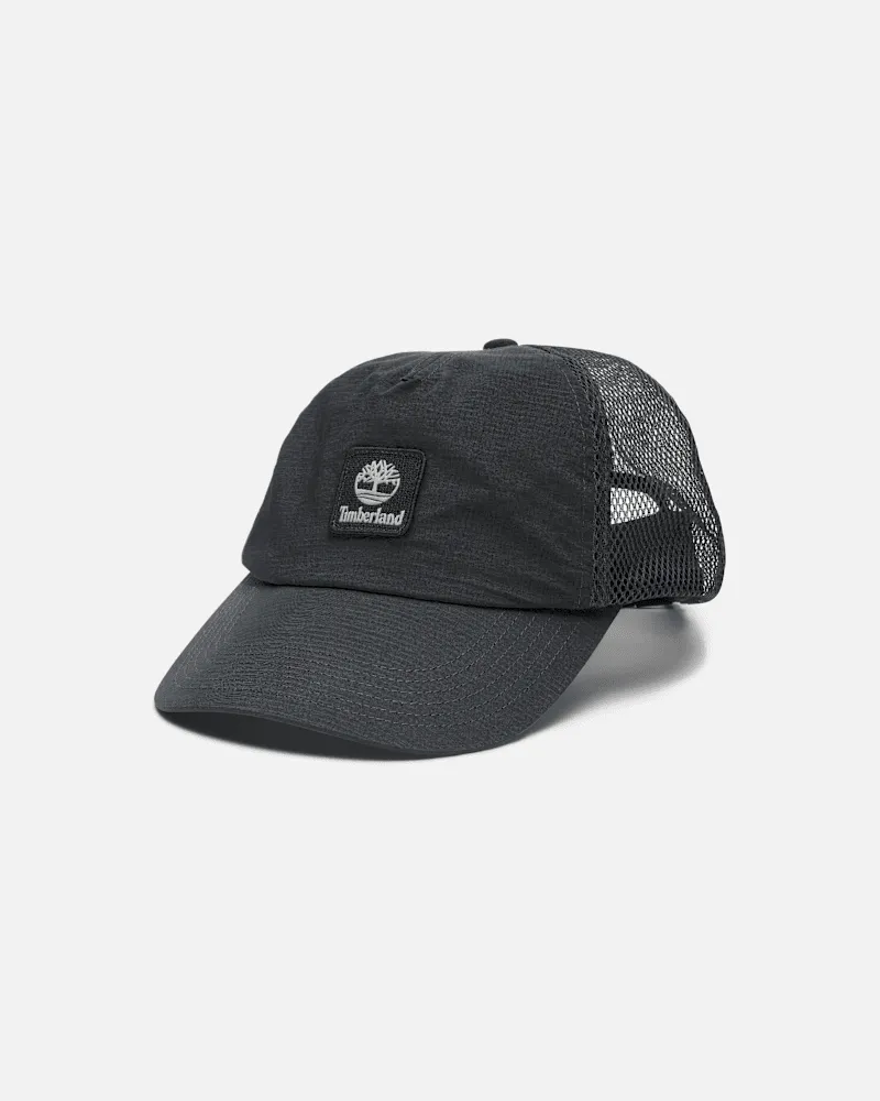 Timberland Weich strukturierte Trucker-Cap in Schwarz, Schwarz Schwarz