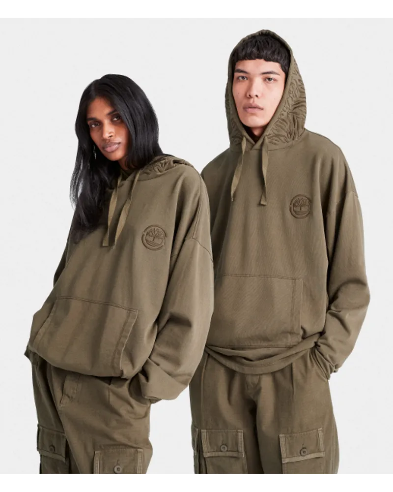 Timberland All Gender x CLOT Future73 Hoodie in Dunkel Grün