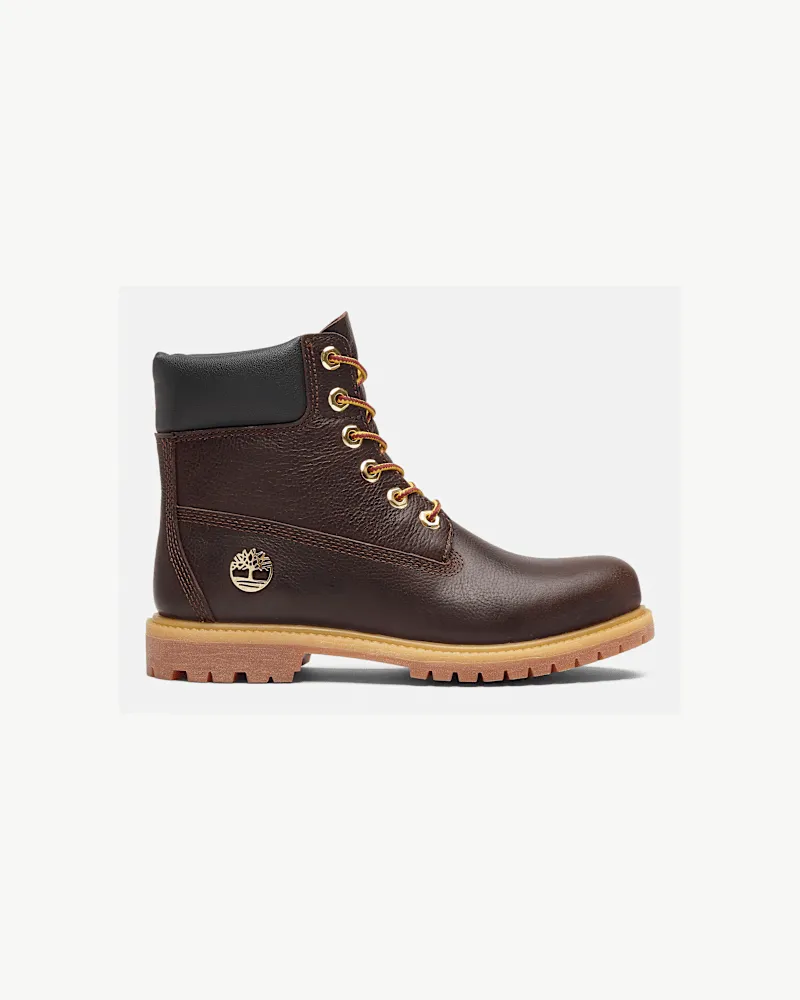 Timberland Wasserdichter Timberland Premium Espresso 6-Inch-Boot zum Schnüren für Damen in Dunkelbraun/Schwarz, Damen, Braun, Größe Braun