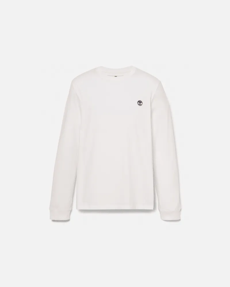 Timberland Dunstan River Langarm-T-Shirt für Herren in Weiß, Herren, Weiß, Größe Weiß