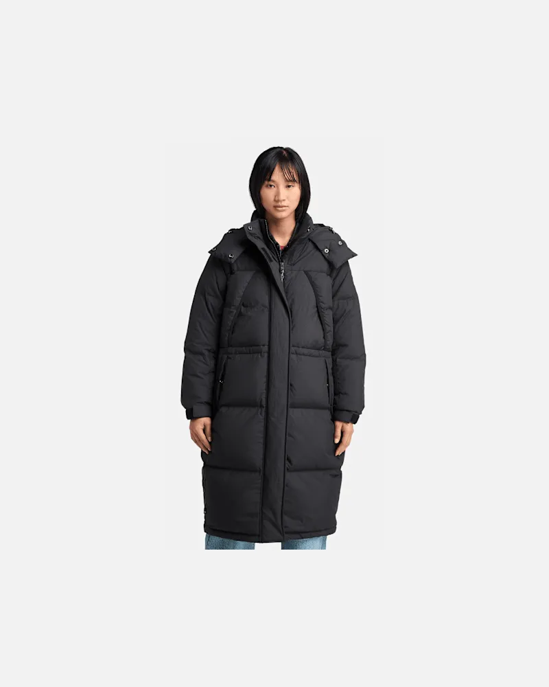 Timberland Langer, gesteppter Howker Parka aus recycelten Daunen für Damen in Schwarz, Damen, Schwarz, Größe Schwarz