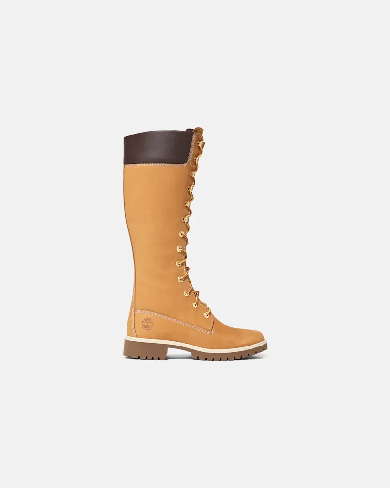 Timberland Wasserdichter Timberland Premium 14-Inch-Boot zum Schnüren für Damen in Gelb, Damen, Gelb, Größe Gelb