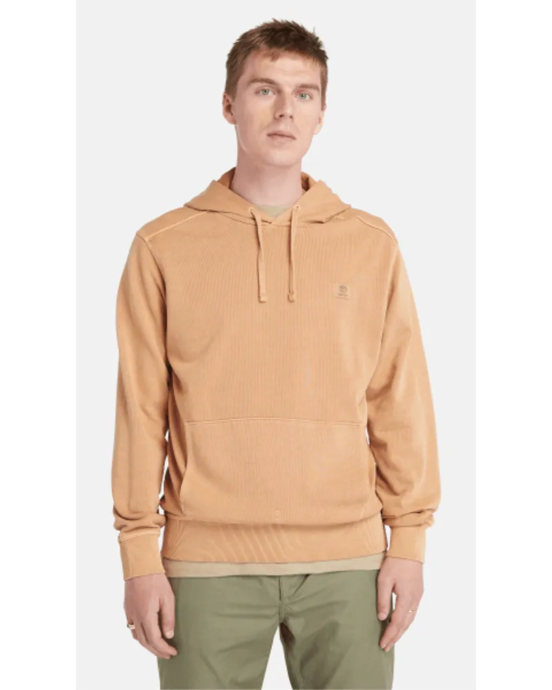 Timberland Stückgefärbter Hoodie für Herren in Dunkel, Mann Gelb