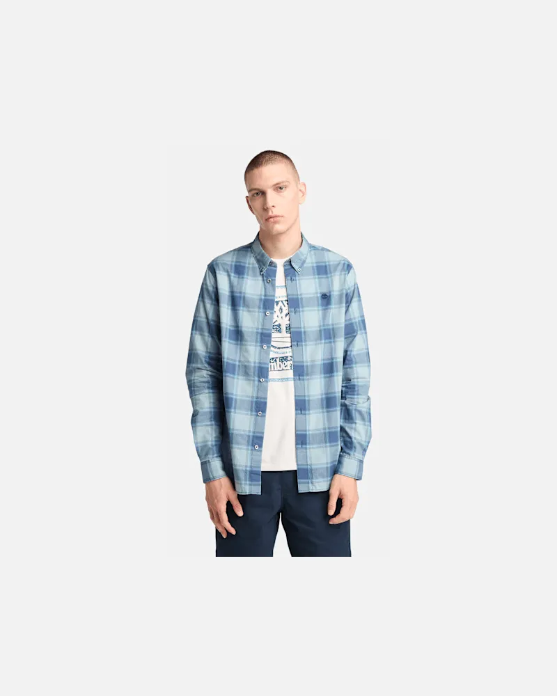 Timberland Karohemd aus Popeline für Herren in Navyblau, Herren, Navyblau, Größe Navyblau