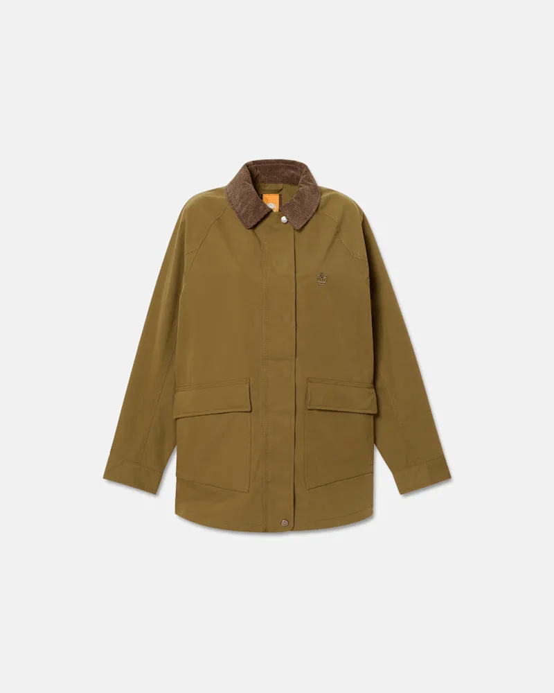 Timberland Wasserdichte Wenham Barn-Jacke für Damen in Dunkelgrün, Damen, Grün, Größe Grün