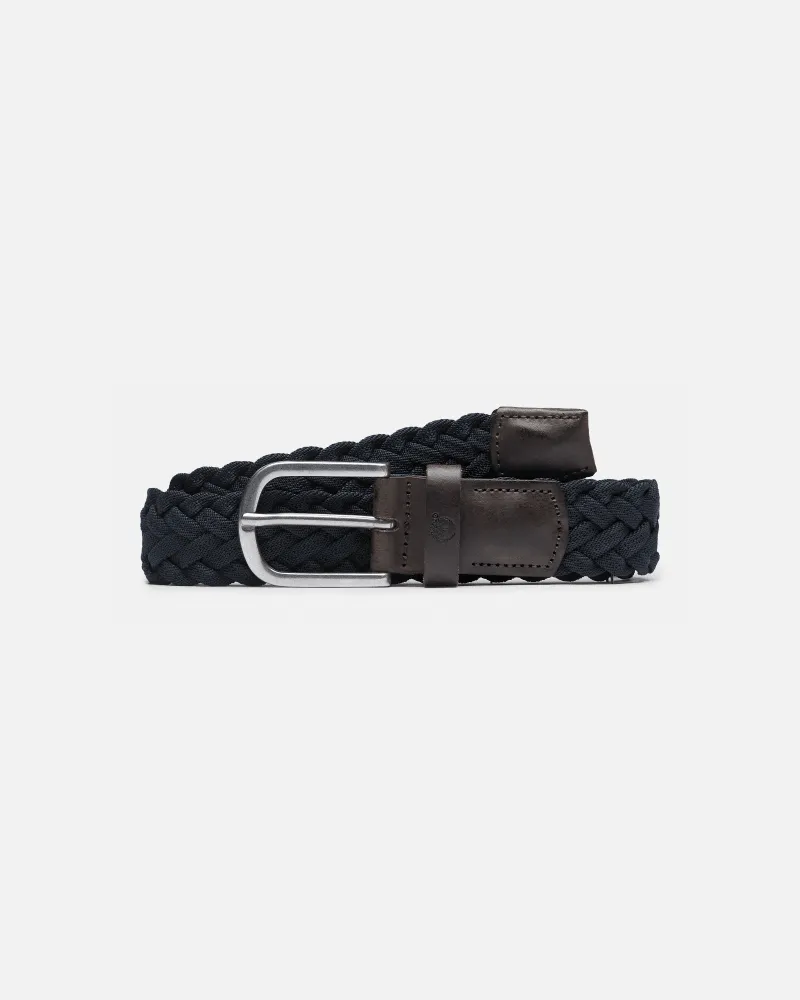 Timberland 35 mm Flechtgürtel mit Lederdetails für Herren in Dunkelblau, Herren, Blau, Größe Blau