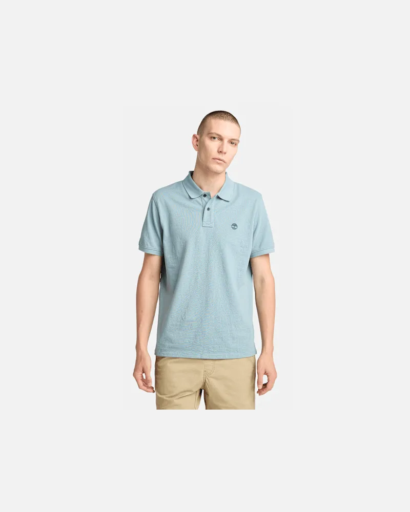 Timberland Millers River Pikee-Polohemd für Herren in Hellblau, Herren, Blau, Größe Blau