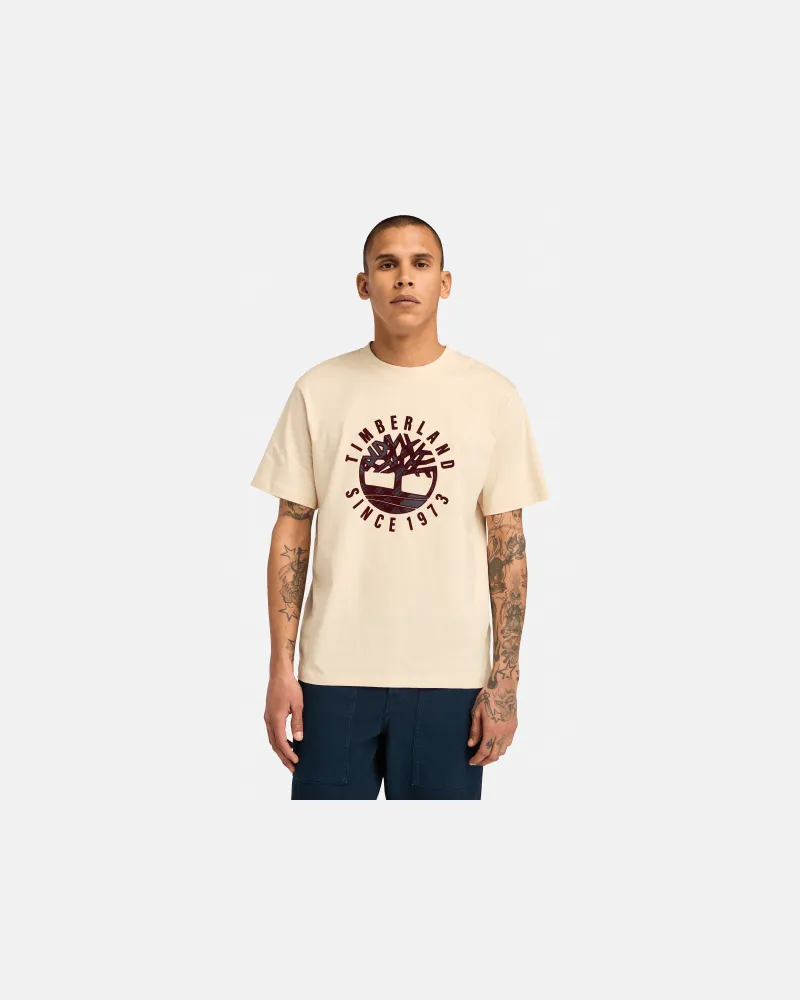 Timberland Holiday T-Shirt mit Grafik für Herren in , Mann Beige