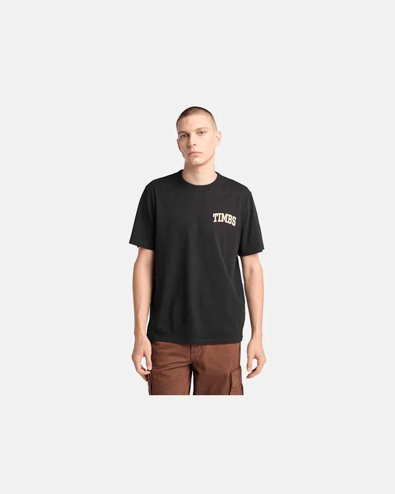 Timberland Grafisches TIMBS T-Shirt für Herren in Schwarz, Herren, Schwarz, Größe Schwarz