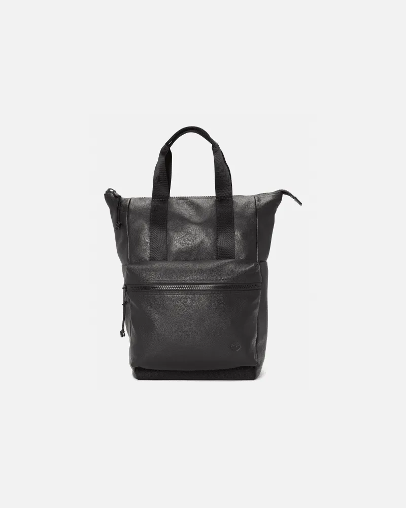Timberland Tuckerman Lederrucksack in Schwarz, Schwarz Schwarz