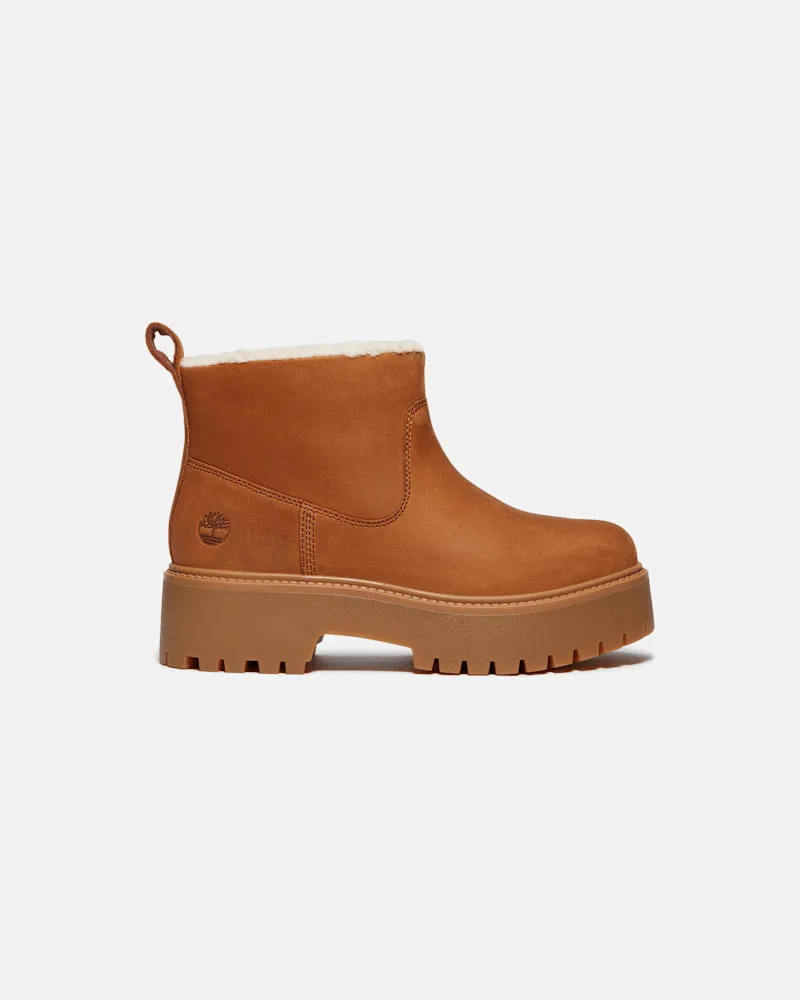 Timberland Stone Street Slip-on Boot mit warmem Futter und Plateausohle für Damen in Braun, Damen, Braun, Größe Braun