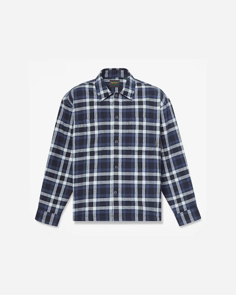 Timberland Schweres Flanell-Karohemd für Herren in Dunkelblau, Herren, Blau, Größe Blau