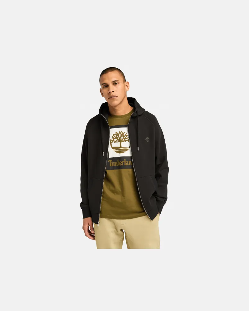 Timberland Exeter River Kapuzenjacke mit gebürsteter Rückseite für Herren in Schwarz, Herren, Schwarz, Größe Schwarz
