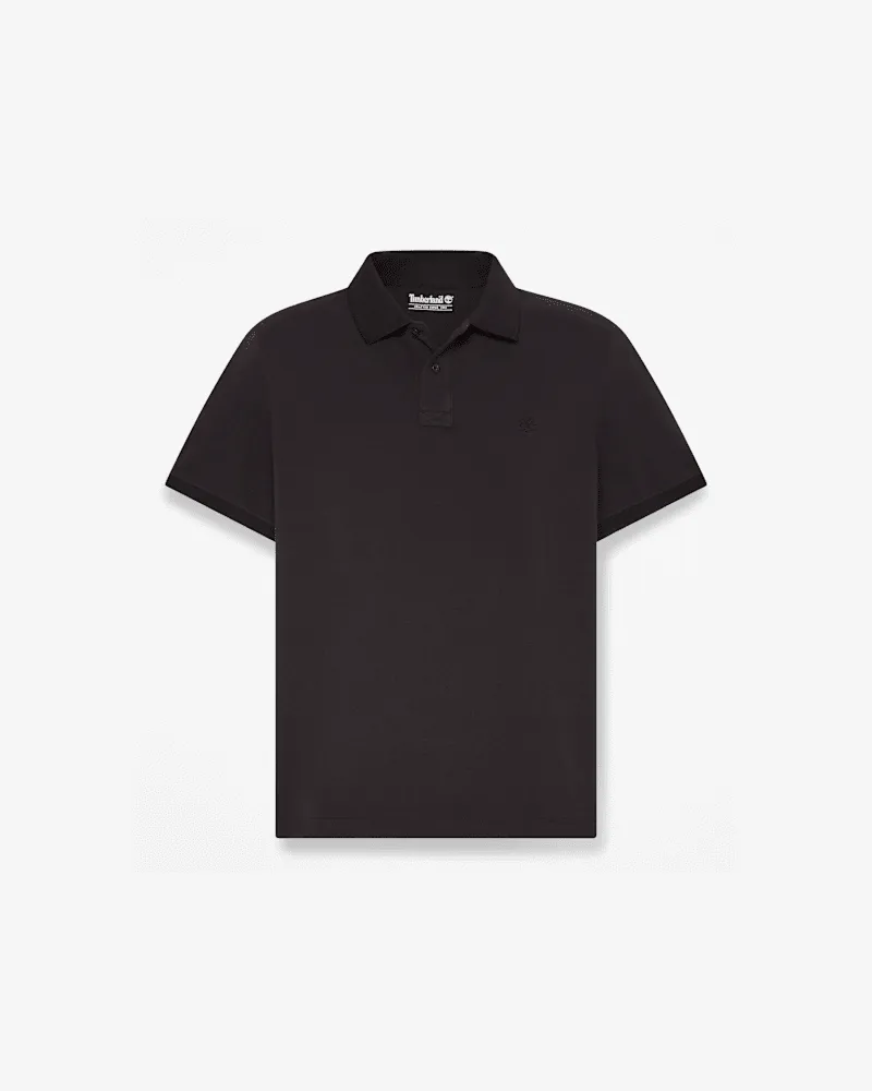 Timberland Millers River Kurzarm-Polohemd für Herren in Schwarz, Herren, Schwarz, Größe Schwarz