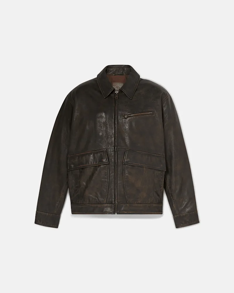 Timberland Strafford Lederjacke für Herren in Grau, Herren, Grau, Größe Grau