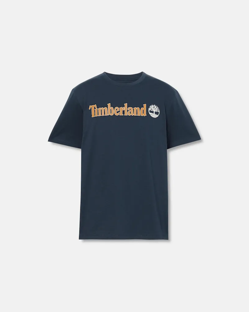Timberland Kennebec River Linear Logo-T-Shirt für Herren in Dunkelblau, Herren, Blau, Größe Blau