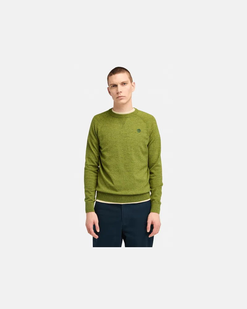 Timberland Williams River Pullover aus Baumwolle mit Raglanärmeln für Herren in , Mann Grün