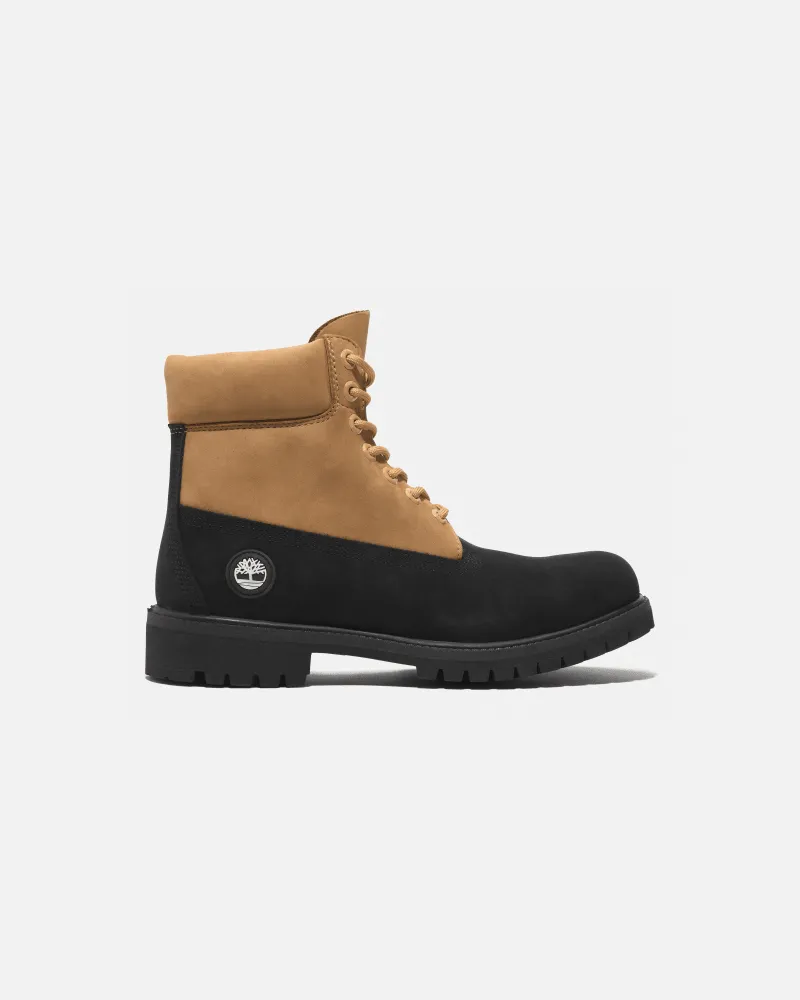 Timberland Timberland Premium 6-Inch Boot zum Schnüren für Herren in Schwarz/Gelb, Herren, Gelb, Größe Gelb