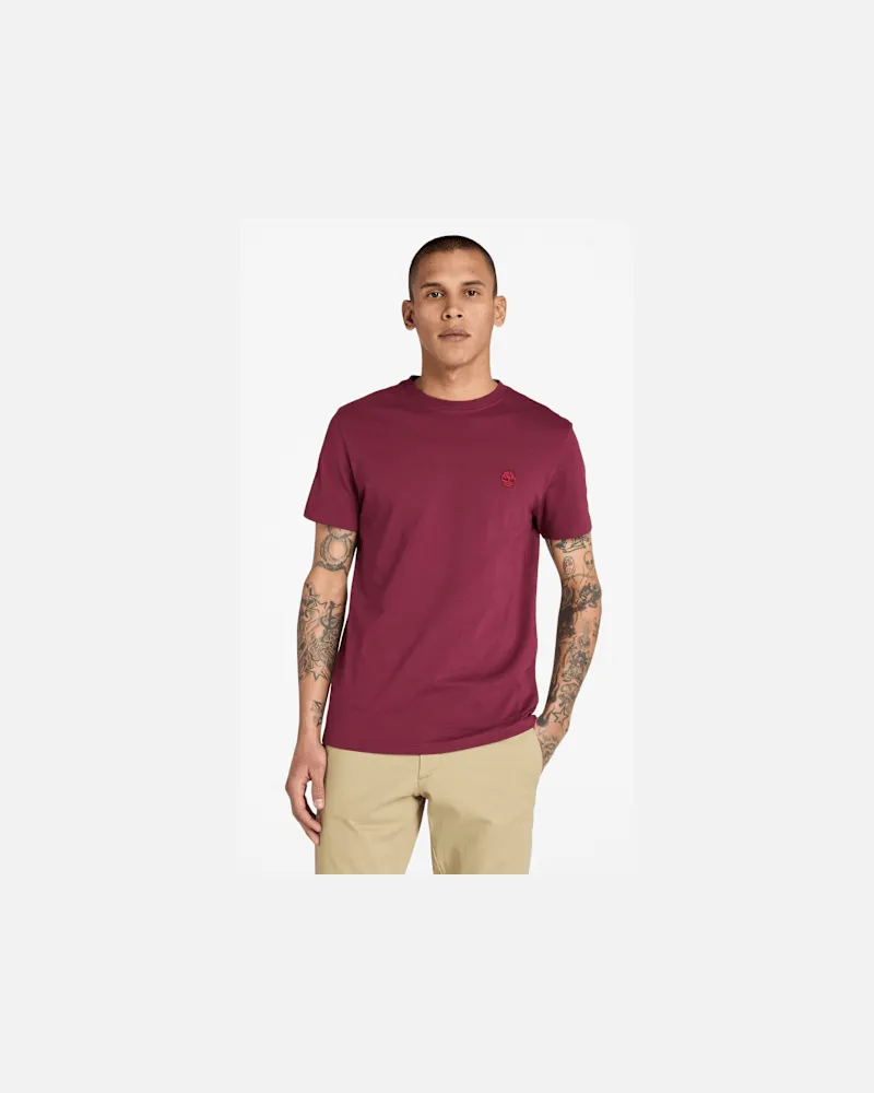 Timberland Dunstan River Kurzarm-T-Shirt für Herren in Burgunderrot, Herren, Burgunderrot, Größe Burgunderrot