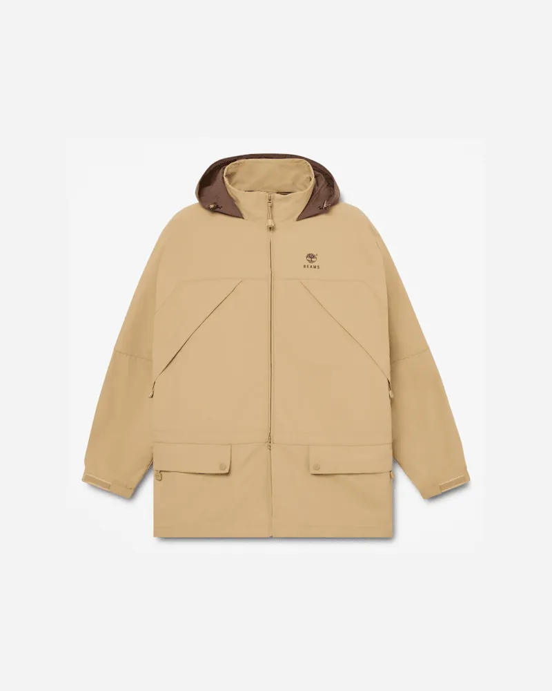Timberland All Gender Timberland x BEAMS Nylon-Wendejacke mit Reißverschluss in Khaki, Khaki, Größe Khaki
