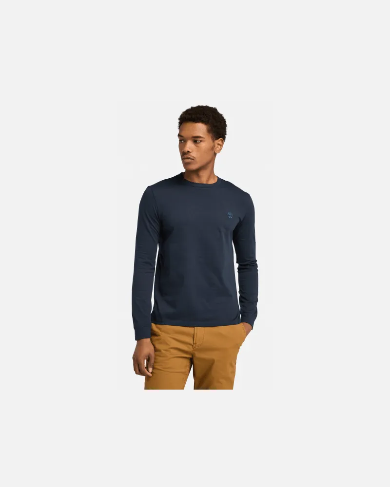 Timberland Dunstan River Langarm-T-Shirt für Herren in Dunkelblau, Herren, Blau, Größe Blau