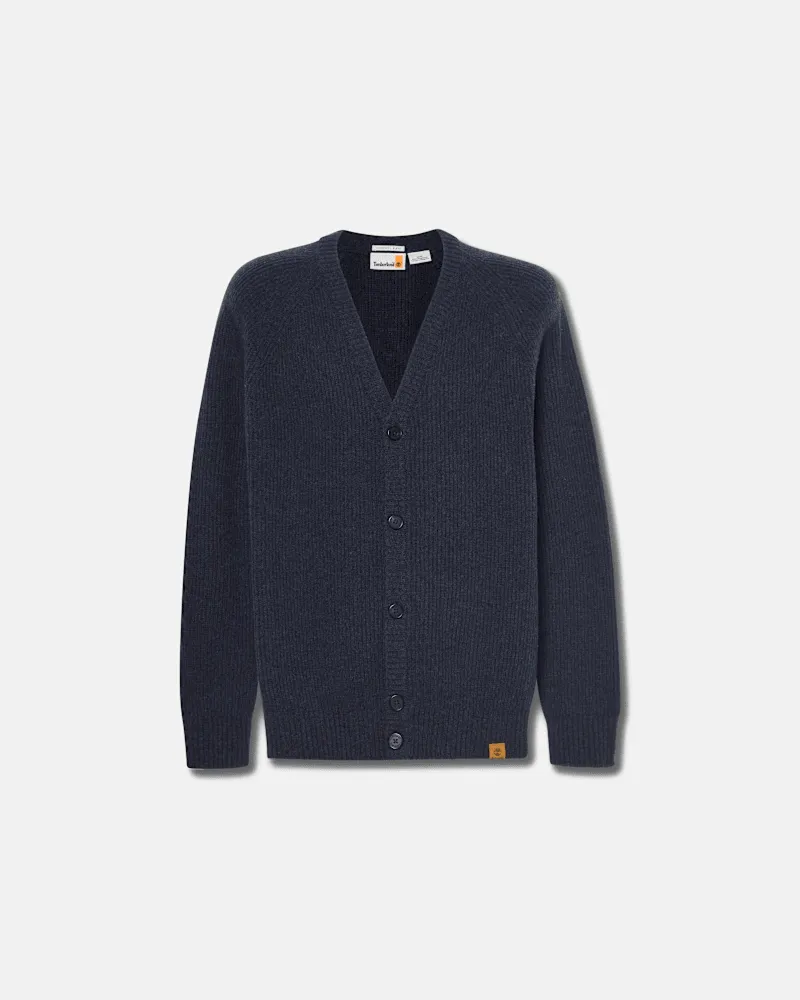 Timberland All Gender Phillips Brook Cardiganpullover mit Raglanärmeln in Dunkelblau, Blau, Größe Blau