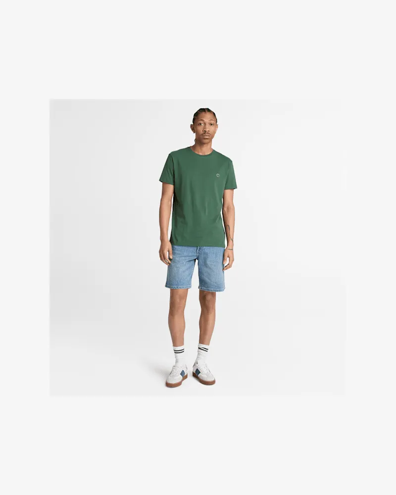 Timberland Oyster River Kurzarm-T-Shirt für Herren in Dunkelgrün, Herren, Grün, Größe Grün