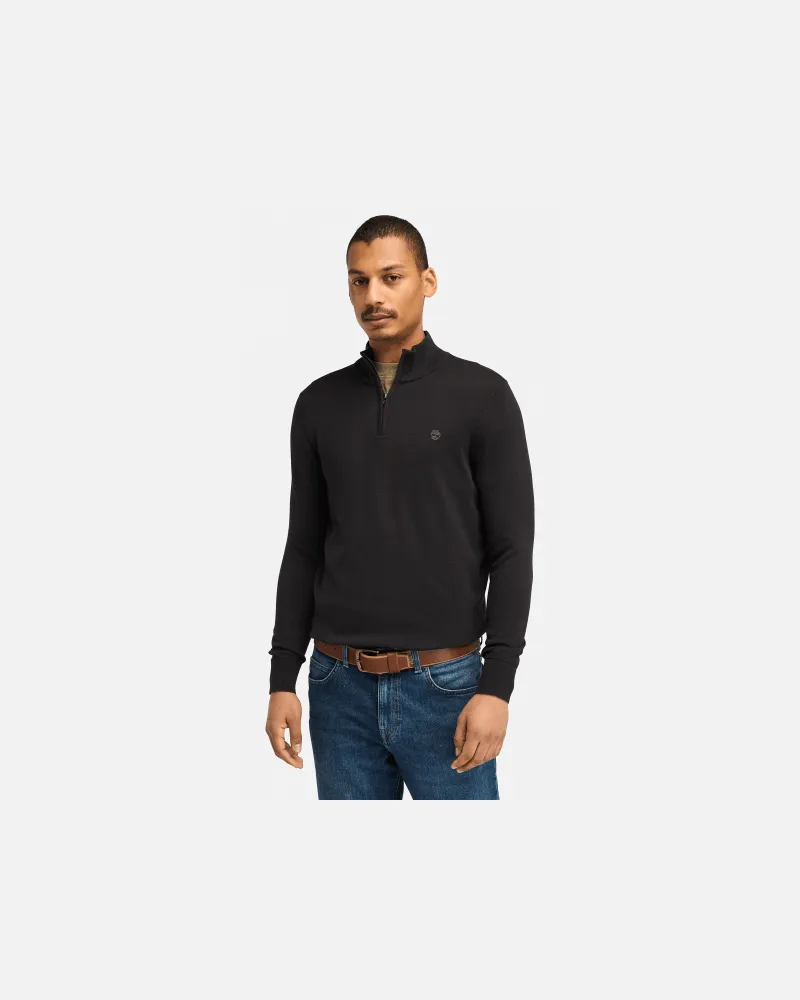 Timberland Williams River Pullover mit 1/4-Reißverschluss für Herren in Pflaster-Schwarz, Herren, Schwarz, Größe Schwarz
