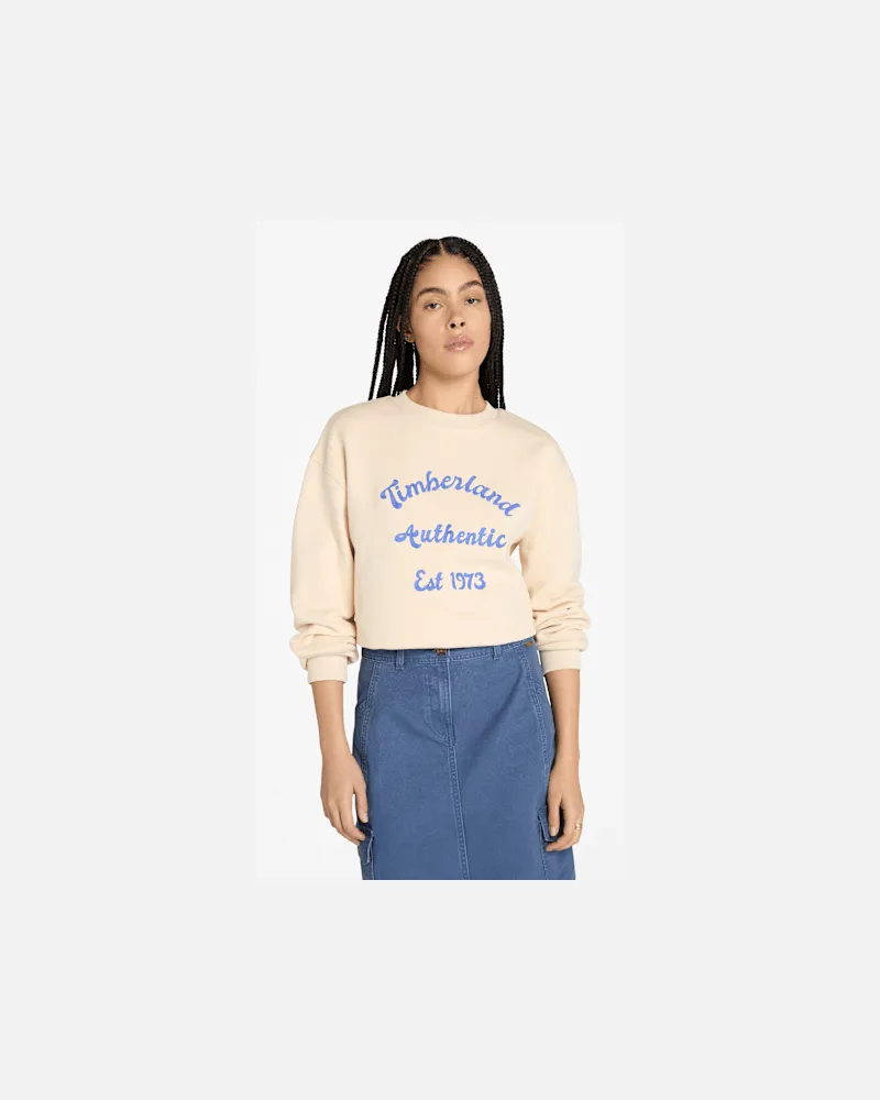 Timberland Sweatshirt mit Rundhalsausschnitt und gebürstetem Rücken für Damen in Beige, Damen, Beige, Größe Beige