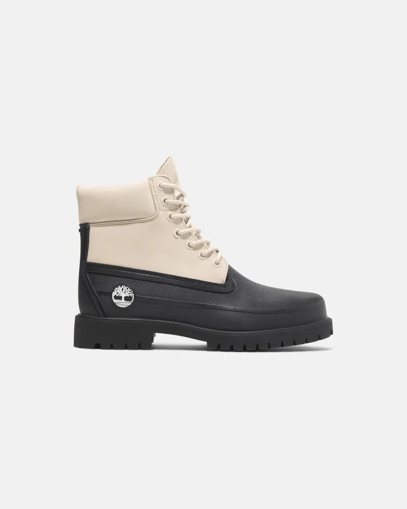 Timberland Wasserdichter Timberland Heritage 6-Inch-Boot zum Schüren für Herren in Schwarz, Herren, Schwarz, Größe Schwarz