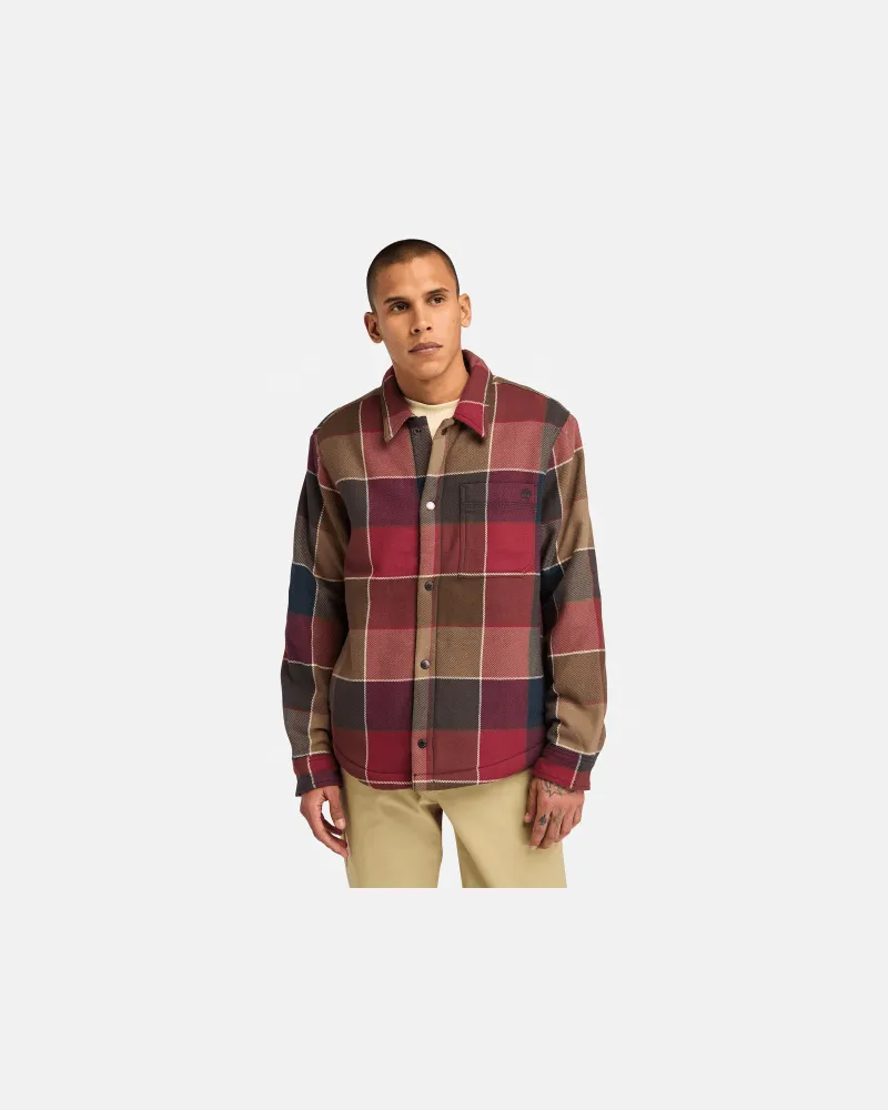 Timberland Hemdjacke mit Karomuster und Fleecefutter für Herren in Rot, Herren, Rot, Größe Rot