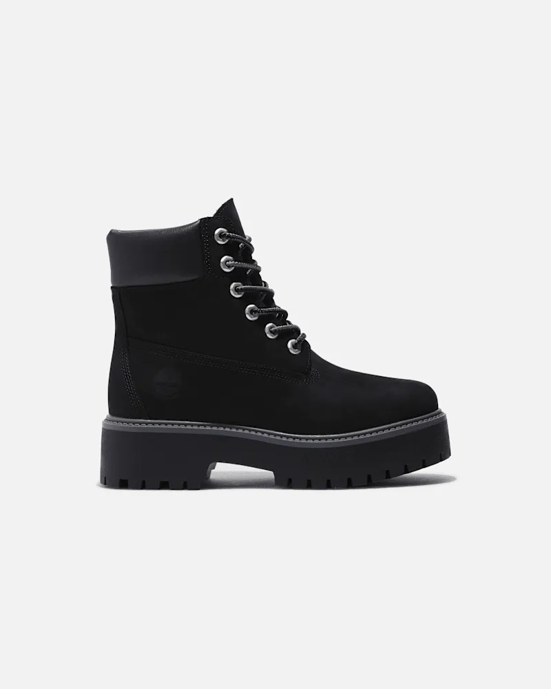 Timberland Wasserdichter Stone Street 6-Inch-Boot mit Plattform für Damen in Schwarz, Damen, Schwarz, Größe Schwarz