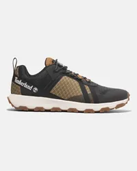 Timberland Wasserdichter Winsor Low-Top-Sneaker zum Schnüren für Herren in und Gelb, Mann Schwarz