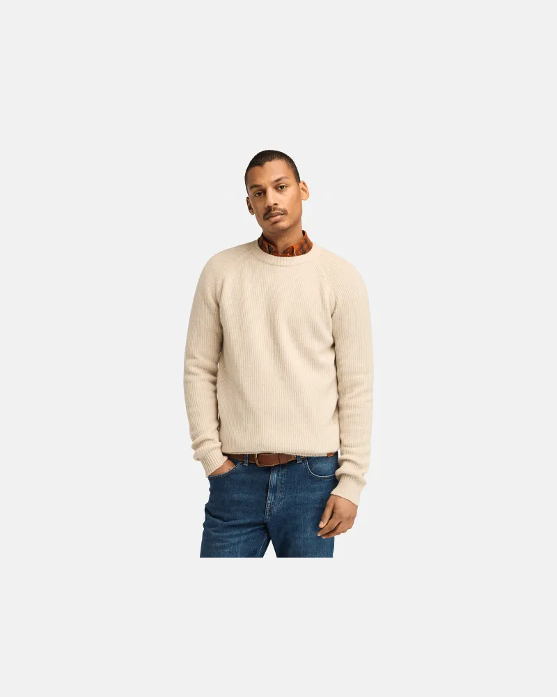 Timberland Phillips Brook Rundhalspullover mit Raglanärmeln für Herren in Beige, Herren, Beige, Größe Beige