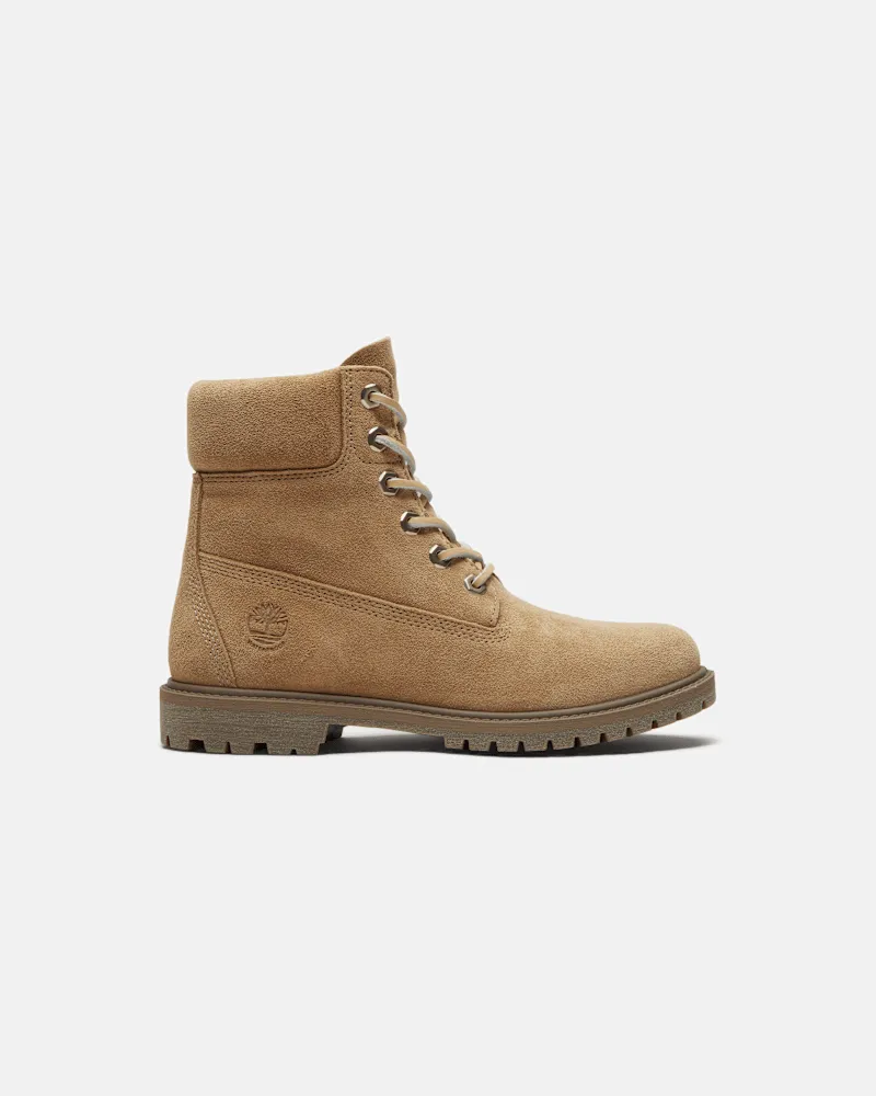 Timberland Wasserdichter Timberland 6-Inch Mix Tape Boot für Damen in Beige, Damen, Beige, Größe Beige