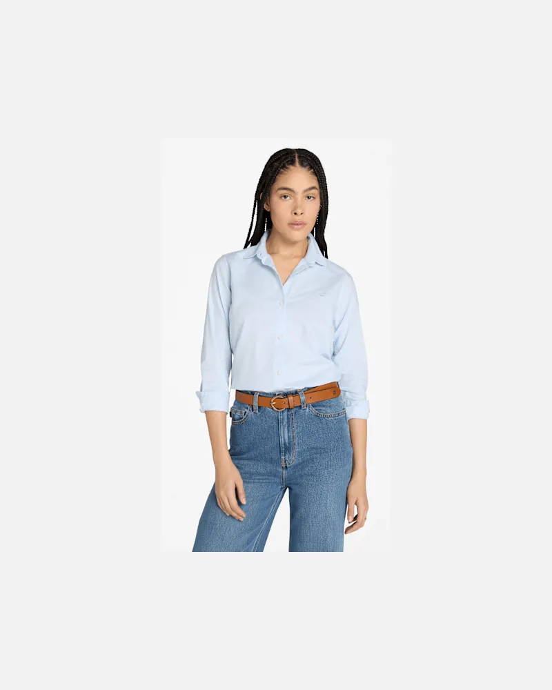 Timberland Timberland Oxford-Langarmhemd für Damen in Blau, Damen, Blau, Größe Blau