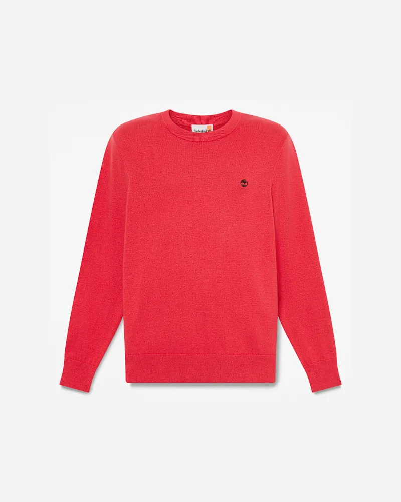 Timberland Johns River Rundhalspullover aus Baumwolle für Herren in Rot, Herren, Rot, Größe Rot