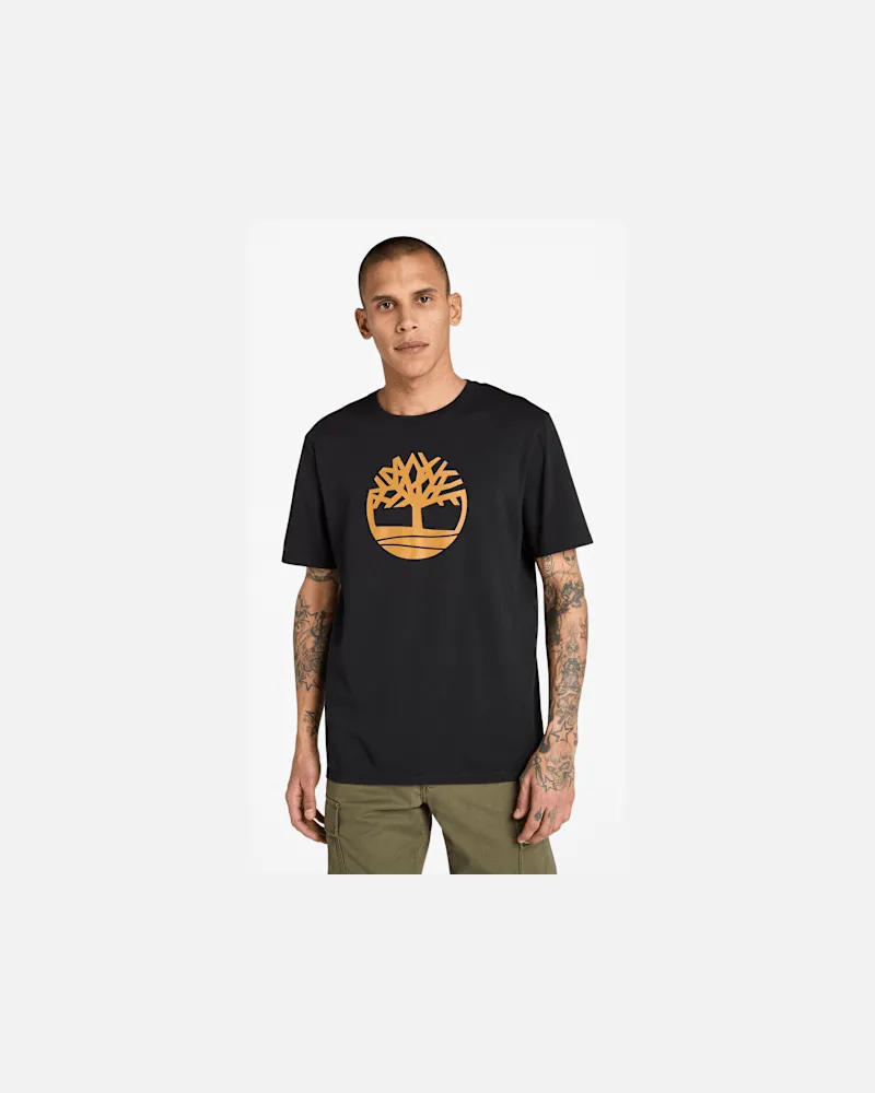 Timberland Kennebec River Kurzarm-T-Shirt mit Baumlogo für Herren in Schwarz, Herren, Schwarz, Größe Schwarz