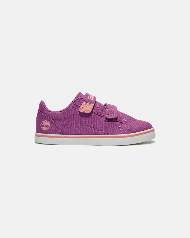Timberland Stone Jump Low-Top-Sneaker mit Klettverschluss für Jugendliche in Violett, Violett, Größe Violett