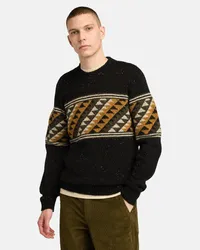 Timberland Fair Isle Pullover mit Rundhalsausschnitt für Herren in , Mann Schwarz