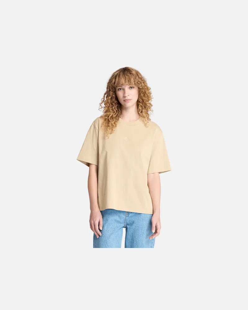 Timberland Lush Kurzarm-T-Shirt für Damen in Beige, Damen, Beige, Größe Beige